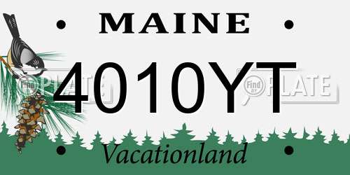 4010YT Maine License Plate