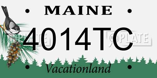 4014TC Maine License Plate