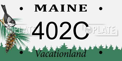 402C Maine License Plate