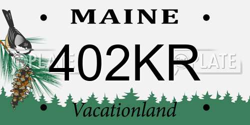 402KR Maine License Plate