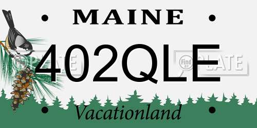 402QLE Maine License Plate