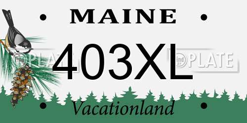 403XL Maine License Plate