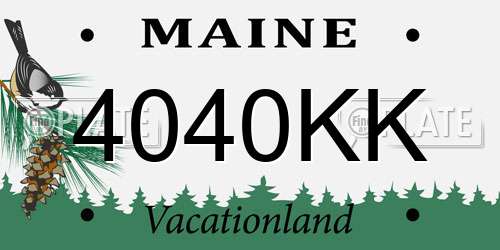 4040KK Maine License Plate