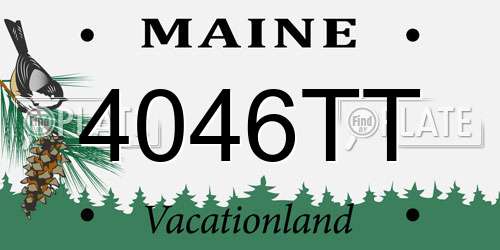 4046TT Maine License Plate