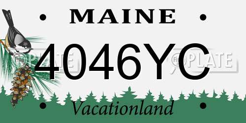 4046YC Maine License Plate