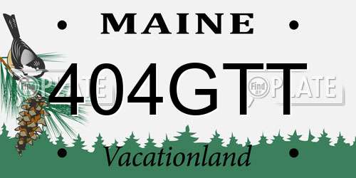 404GTT Maine License Plate