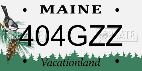 404GZZ Maine License Plate