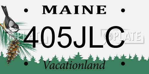 405JLC Maine License Plate