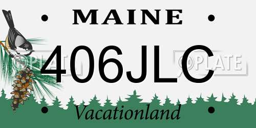 406JLC Maine License Plate