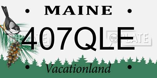 407QLE Maine License Plate