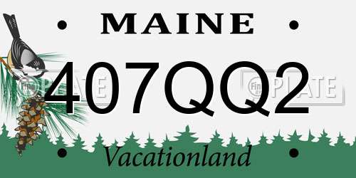 407QQ2 Maine License Plate