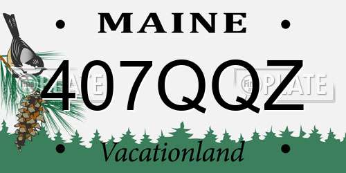 407QQZ Maine License Plate