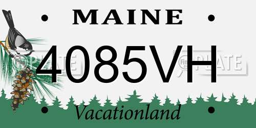 4085VH Maine License Plate