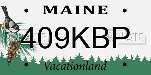 409KBP Maine License Plate