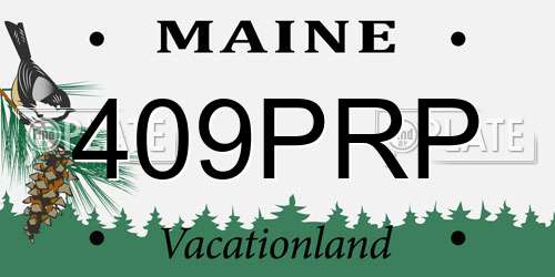409PRP Maine License Plate