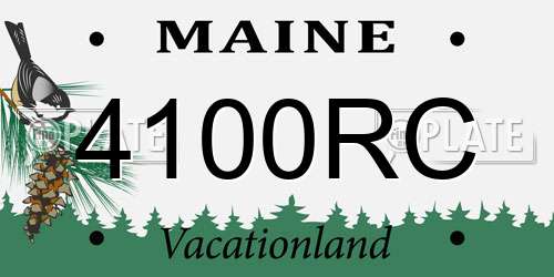 4100RC Maine License Plate