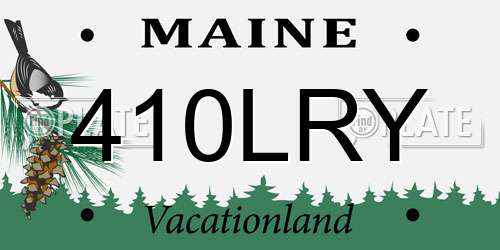 410LRY Maine License Plate