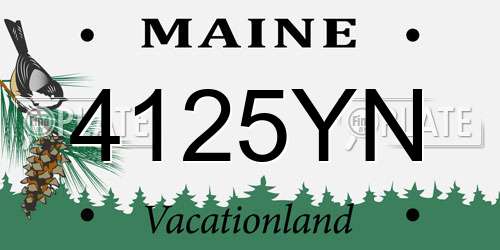4125YN Maine License Plate