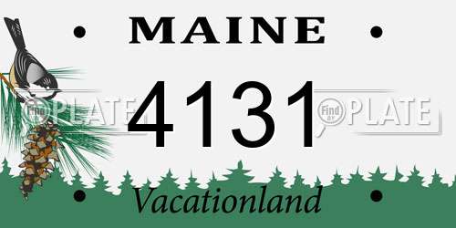 4131 Maine License Plate