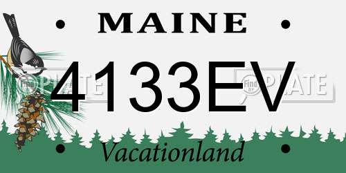 4133EV Maine License Plate