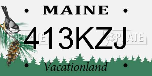 413KZJ Maine License Plate