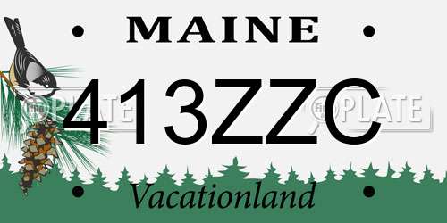 413ZZC Maine License Plate