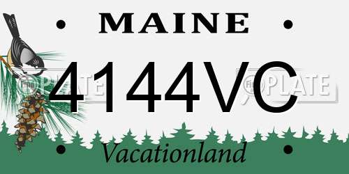 4144VC Maine License Plate