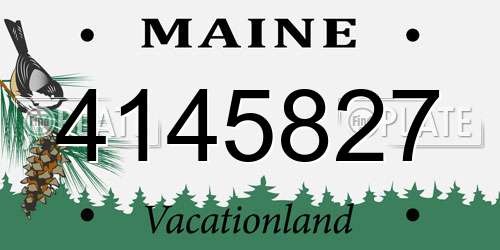 4145827 Maine License Plate