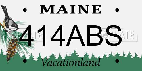 414ABS Maine License Plate