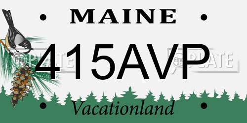 415AVP Maine License Plate