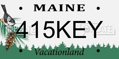 415KEY Maine License Plate