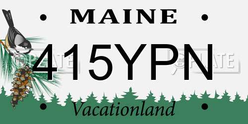 415YPN Maine License Plate