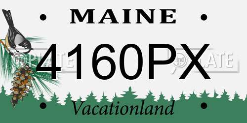 4160PX Maine License Plate