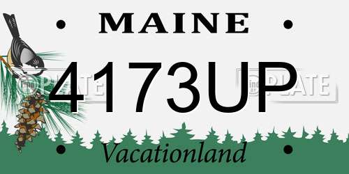 4173UP Maine License Plate