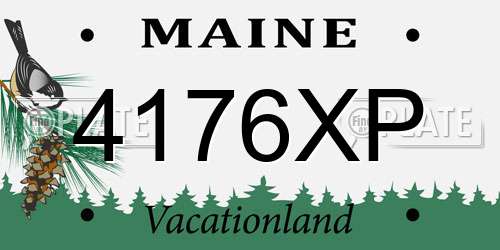 4176XP Maine License Plate