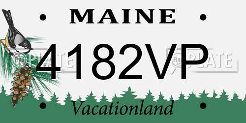 4182VP Maine License Plate