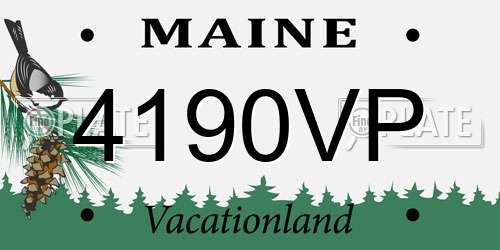 4190VP Maine License Plate
