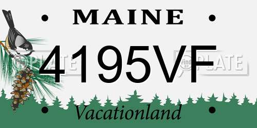4195VF Maine License Plate