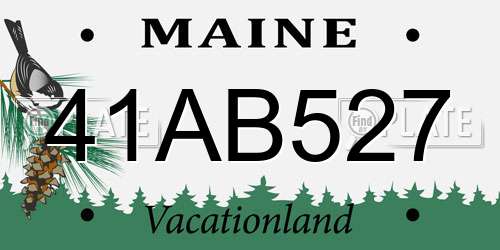 41AB527 Maine License Plate