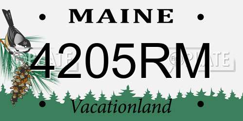4205RM Maine License Plate