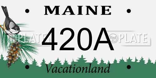 420A Maine License Plate