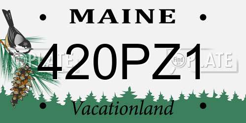 420PZ1 Maine License Plate