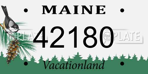 42180 Maine License Plate