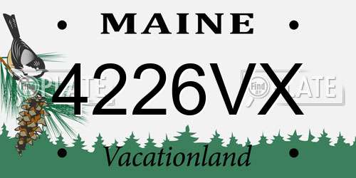 4226VX Maine License Plate