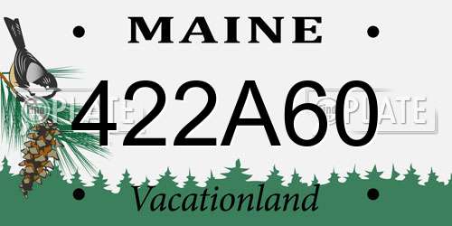 422A60 Maine License Plate