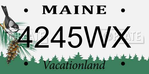 4245WX Maine License Plate