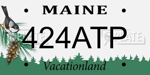 424ATP Maine License Plate