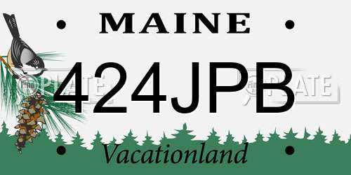 424JPB Maine License Plate