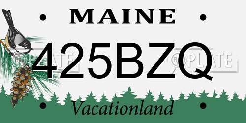 425BZQ Maine License Plate