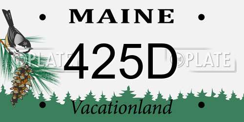 425D Maine License Plate